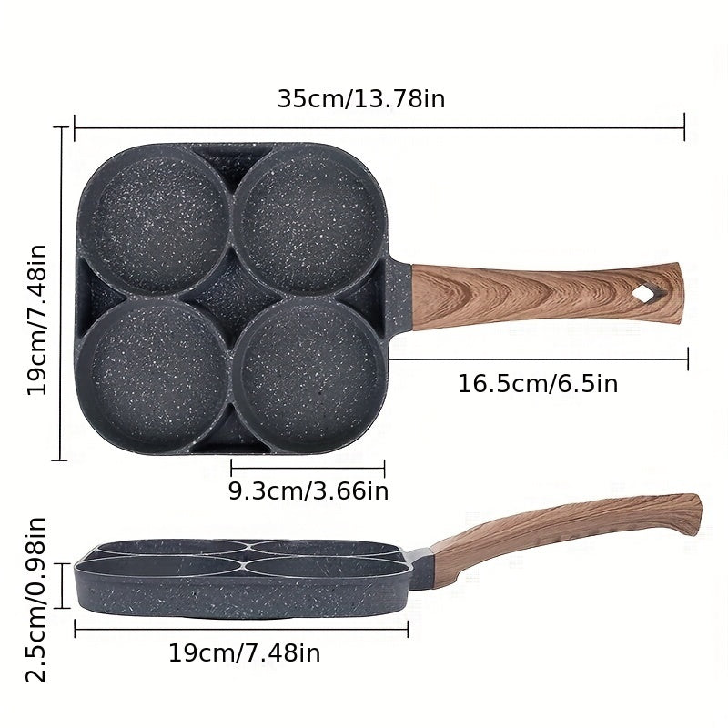 Non-stick multi-compartment pan