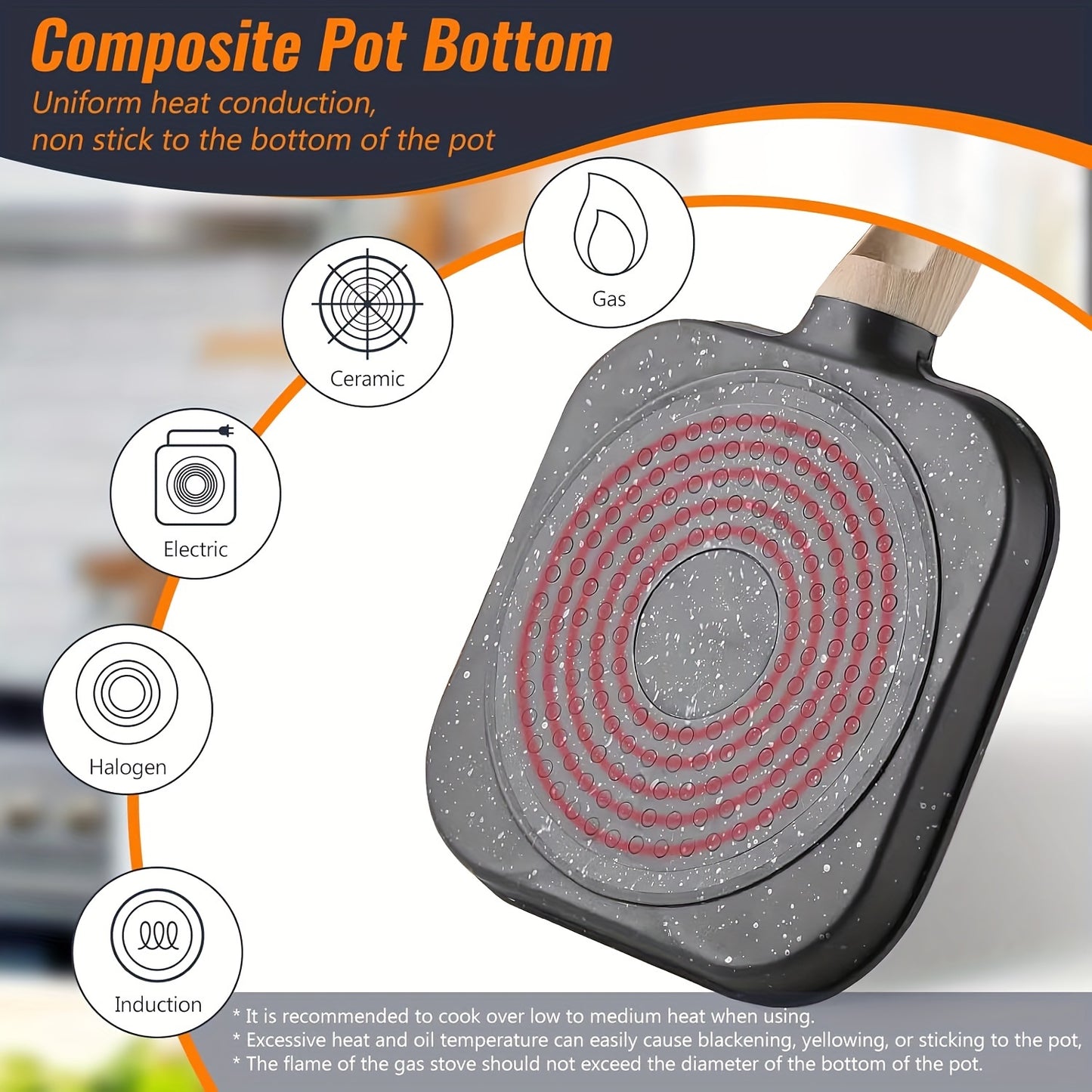 Non-stick multi-compartment pan