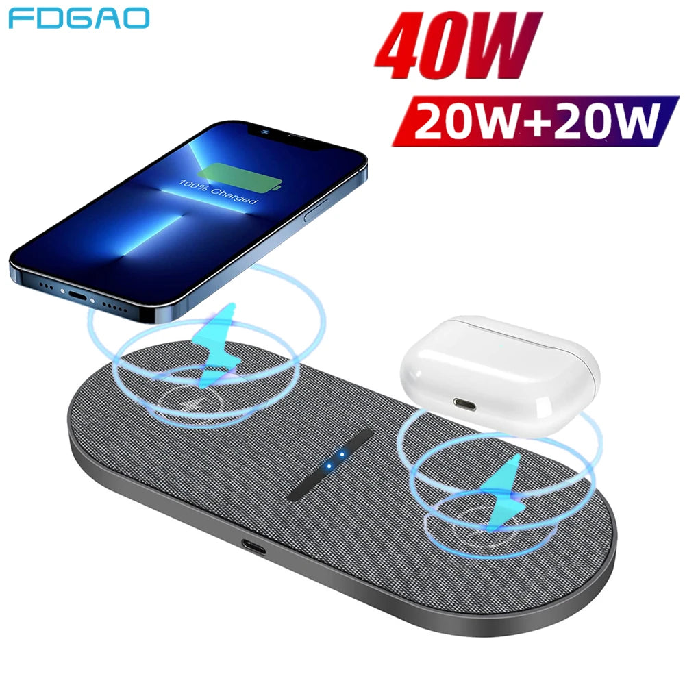 2 in 1  Wireless Charging