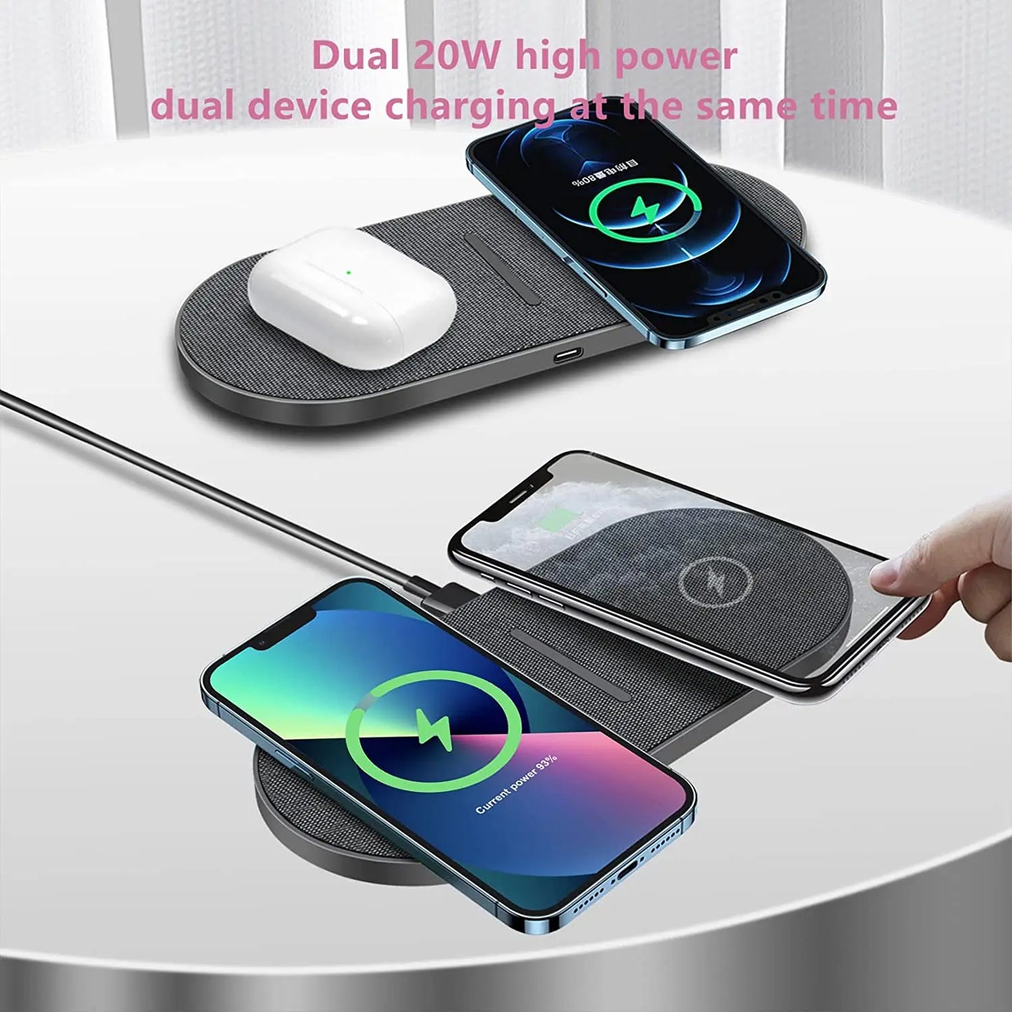 2 in 1  Wireless Charging